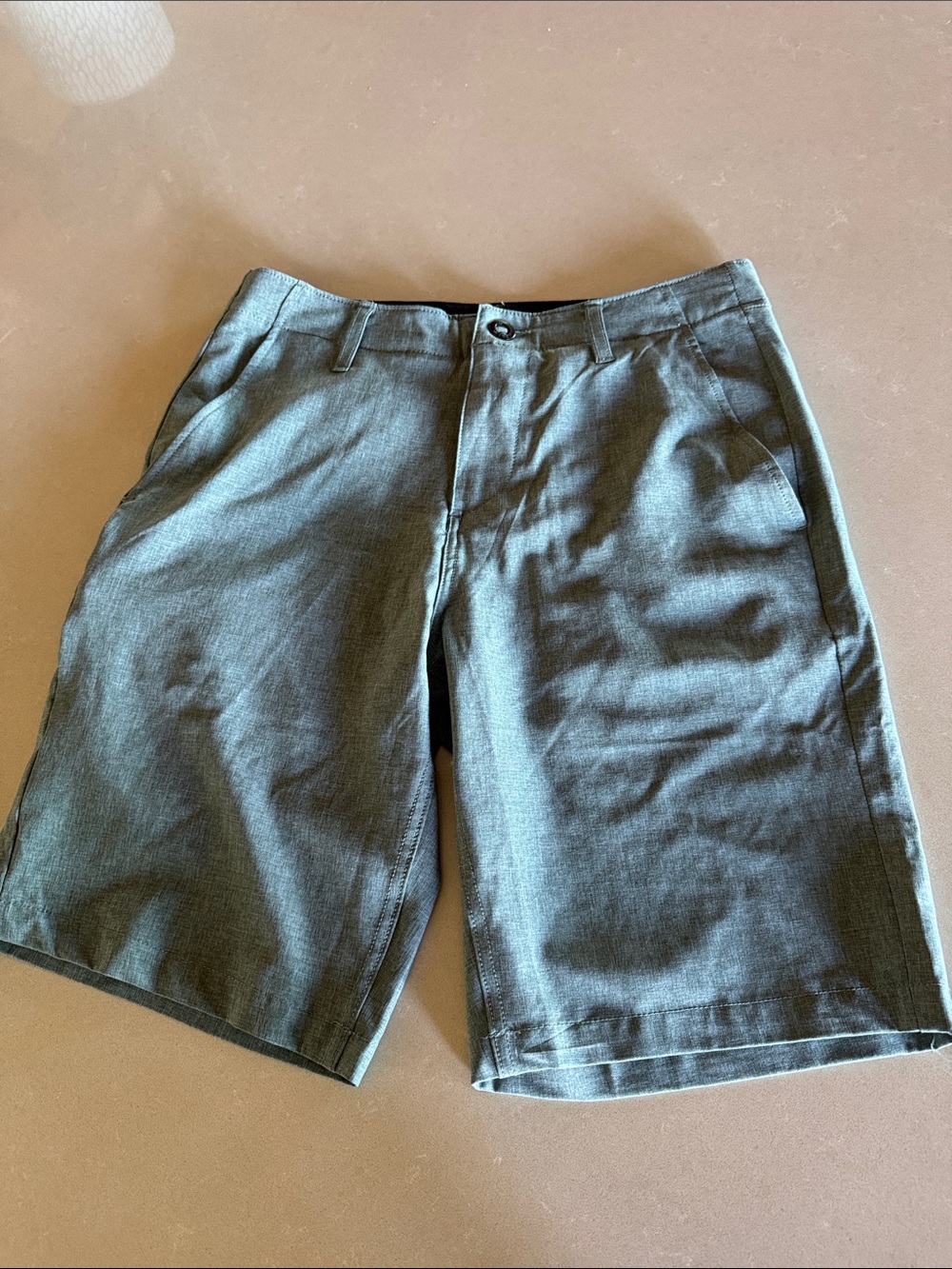 NWOT Volcom Men's Kerosene Hybrid  Heathered Green/Olive Stretch Shorts, 28